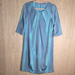 Simply Vera Vera Wang Blue Watercolor Dress- 4